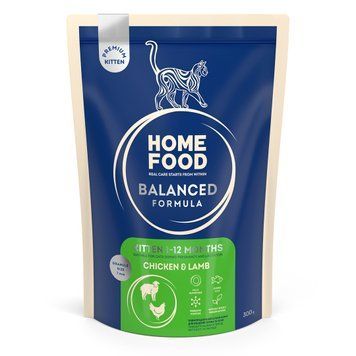Сухий корм HOME FOOD для кошенят "Курка та ягня" Kittens Balanced Formula, 300 г 1357110 фото