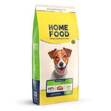 Низькозерновий сухий корм HOME FOOD для активних дорослих собак і юніорів малих порід Ягнятина та рис Low-grain For active adult and junior, 10 кг 1047100 фото