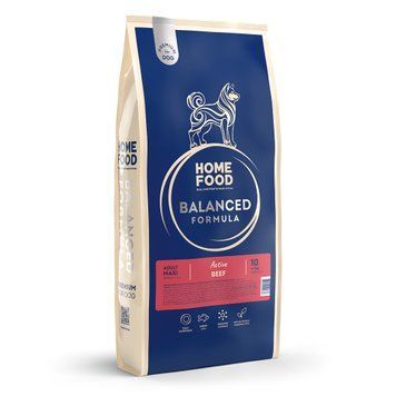 Сухий корм HOME FOOD для активних дорослих собак великих порід &ldquo;Яловичина&rdquo; Active Balanced Formula, 10 кг 1367104 фото