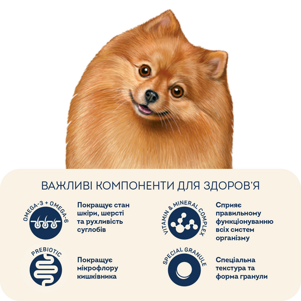 Сухий корм HOME FOOD здорова шкіра та блиск шерсті для дорослих собак малих порід Індичка та лосось Healthy skin and shiny coat, 1.6 кг 1117016 фото