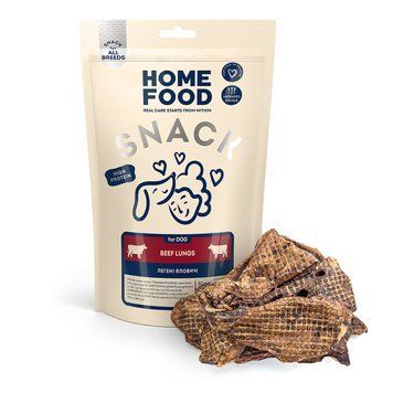 Ласощі для собак HOME FOOD Легені яловичі, 80 г 1016008 фото