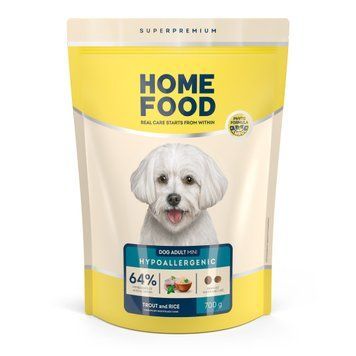 Гіпоалергенний сухий корм HOME FOOD для дорослих собак малих порід Форель та рис Hypoallergenic, 700 г 1027007 фото