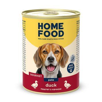 Беззерновий вологий корм HOME FOOD для собак &mdash; Паштет з качкою, 360 г 7010050 фото